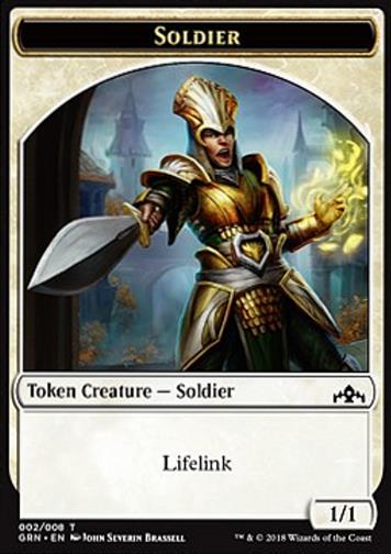 Token Soldat  (White 1/1 Lifelink) (Soldier)